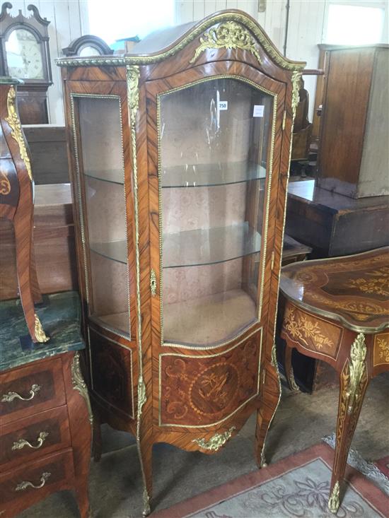 Louis XV style gilt mounted vitrine